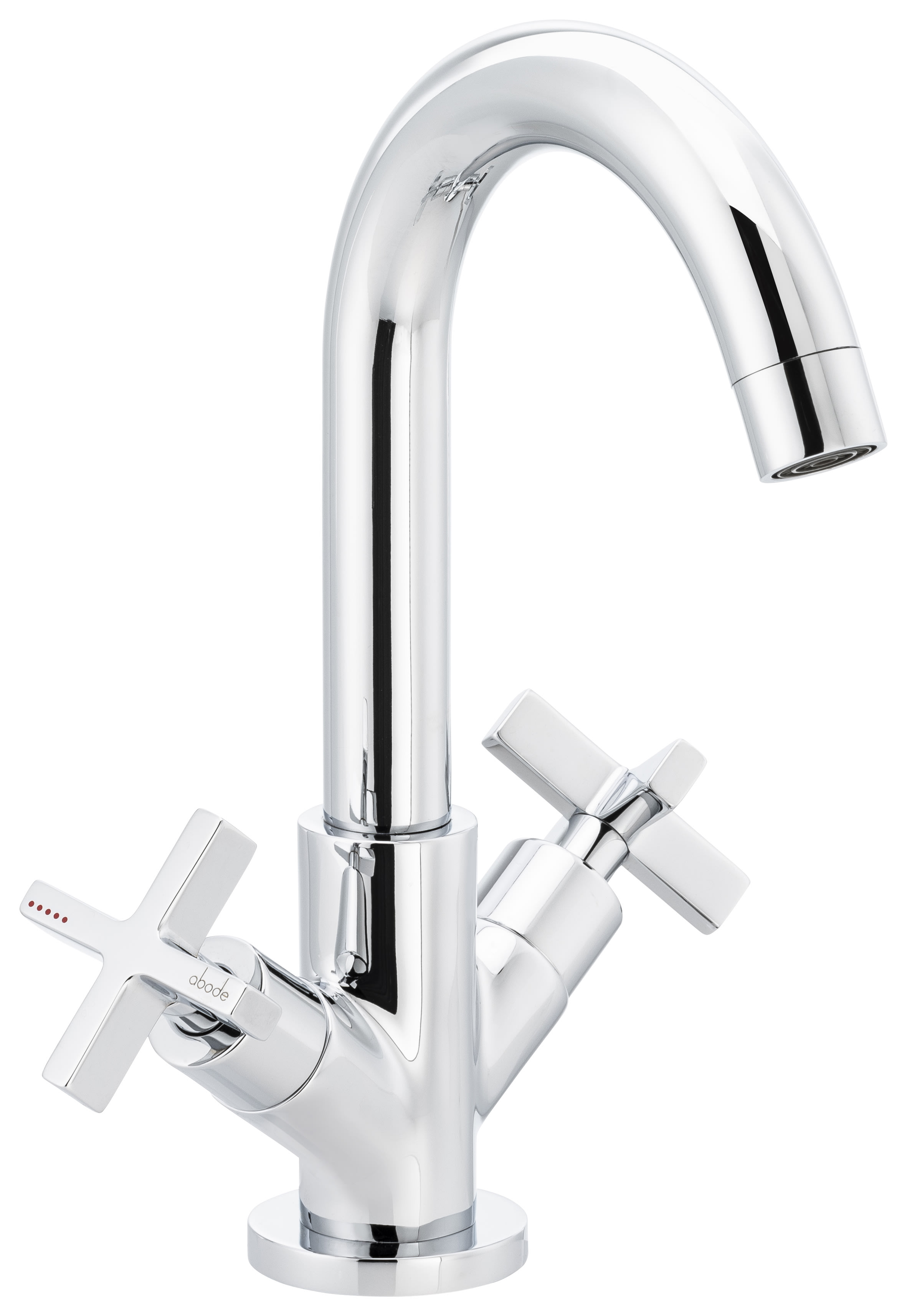 Abode Serenitie Deck Mounted Basin Mixer Tap Chrome Wickes.co.uk