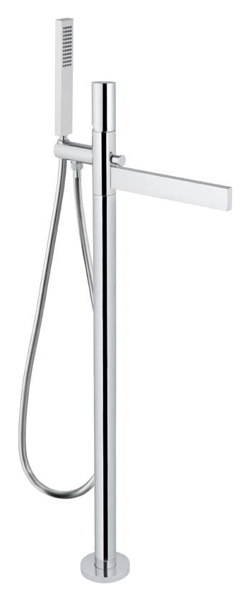 Abode Cyclo Floor Standing Bath Filler With Shower