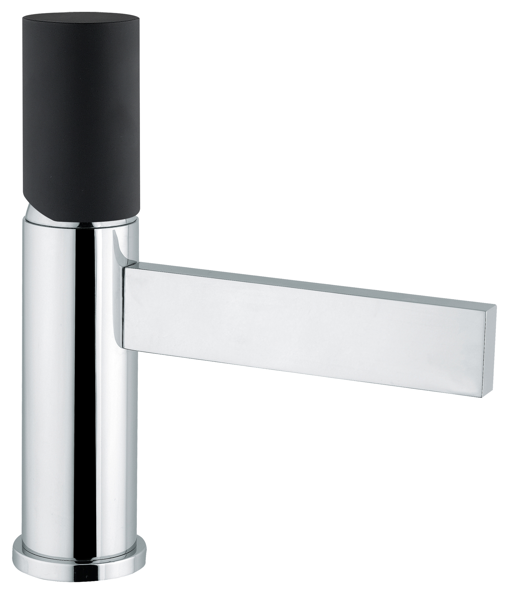 Abode Cyclo Monobloc Basin Mixer Tap - Black & Chrome