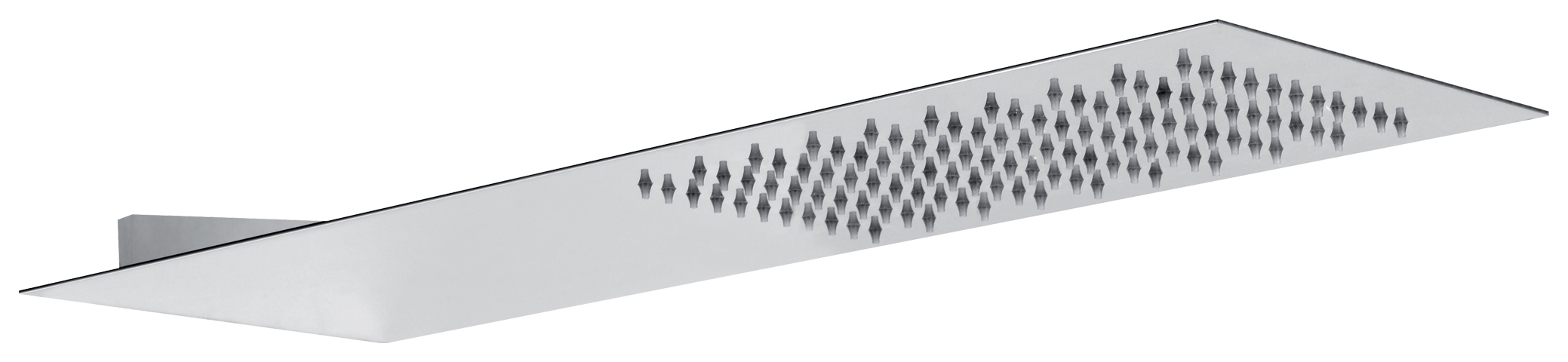 Image of Abode Storm Slimline 3mm Wall Mounted Square Edge Shower Head - 500 x 250mm