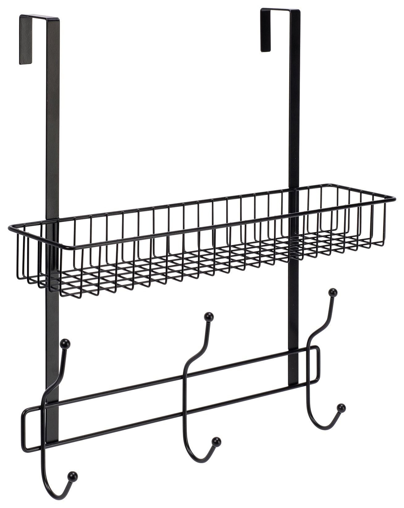 Croydex Hook Over Door Rust Free Black Storage Caddy 450 x 423mm