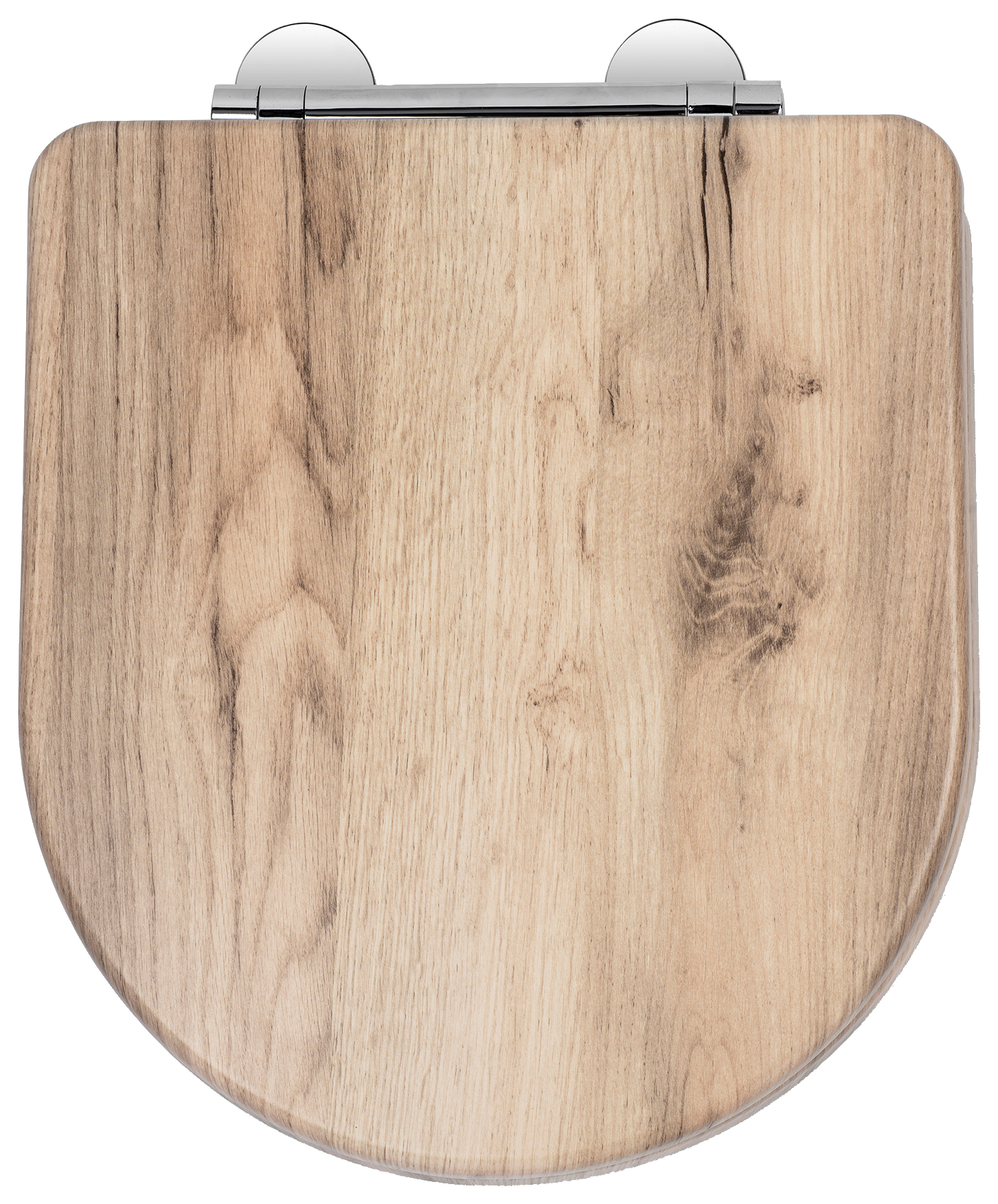 Croydex Varese Flexi-Fix D-Shaped Wooden Soft Close Toilet Seat - Grey Oak Effect