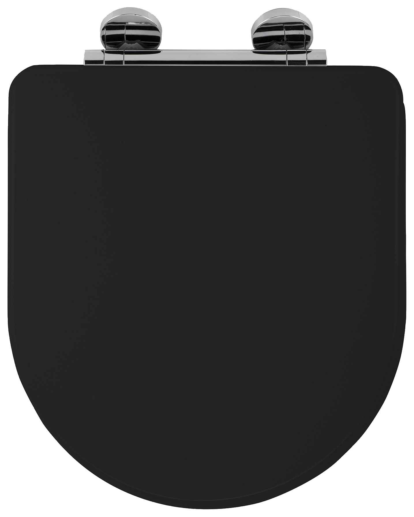 Croydex Iseo Flexi-Fix Wooden D-Shaped Soft Close Toilet Seat - Matt Black