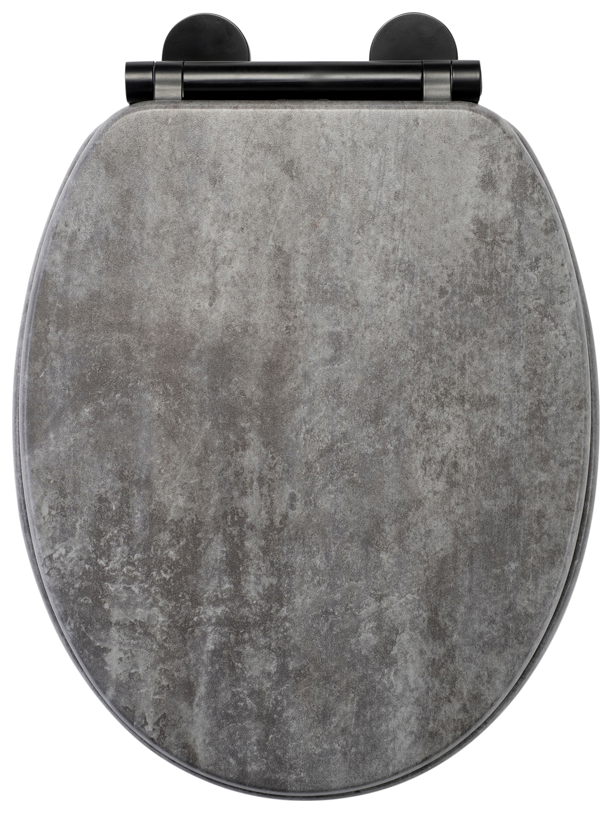 Image of Croydex Kirkstone Flexi-Fix™ Wooden Soft Close Toilet Seat - Cumbrian Slate Effect