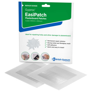 Image of Gyproc EasiPatch Plasterboard Patches - 100 x 100mm - Pack of 2