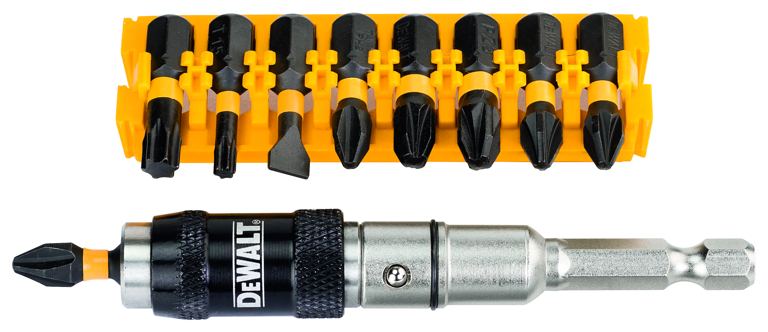 Image of DEWALT DT70518T-QZ 10 Piece Hex Shank Mixed Impact Torsion Screwdriver Bit Set