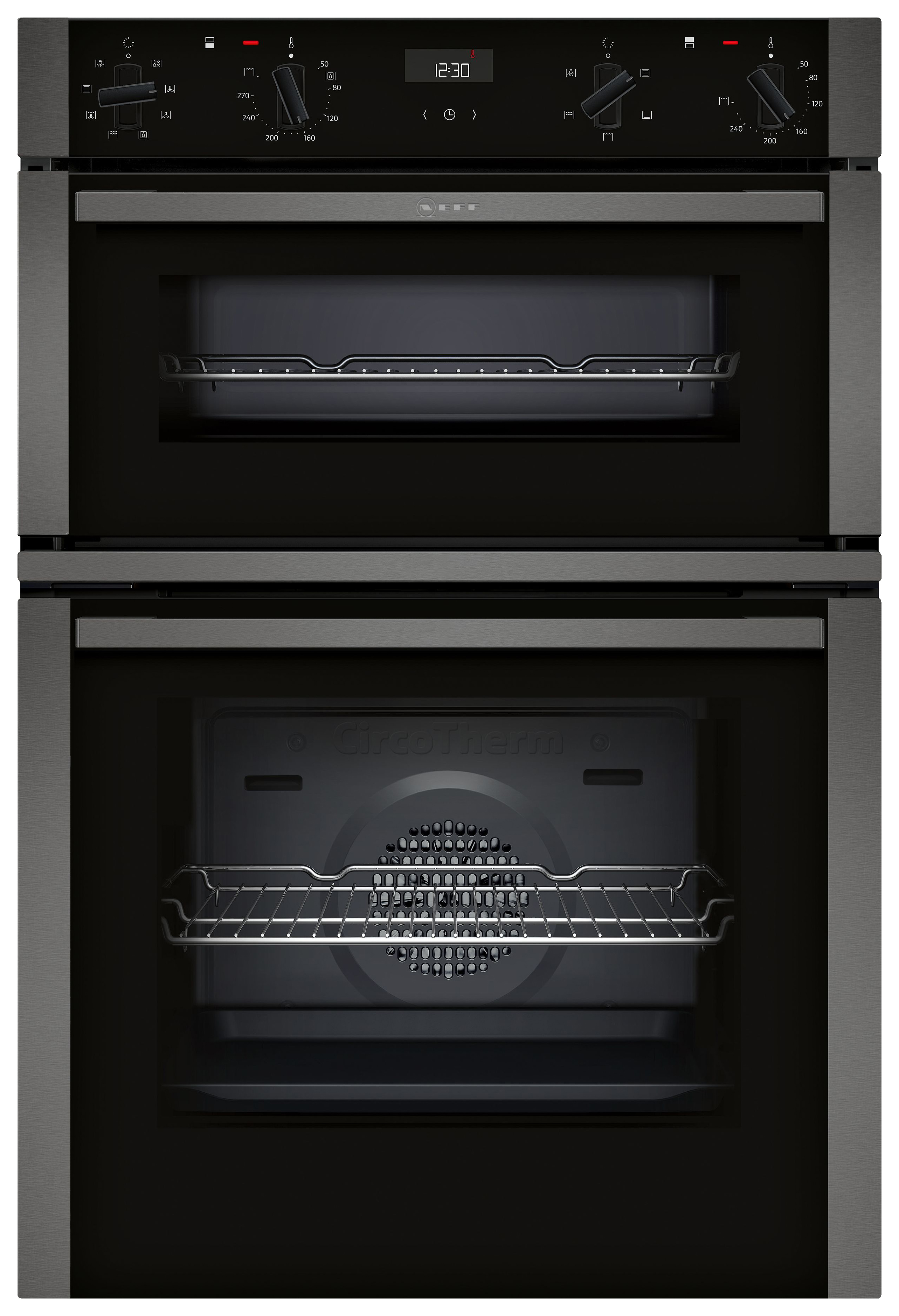 Image of NEFF U1ACE2HG0B N50 Built-In Double Oven - Graphite Grey