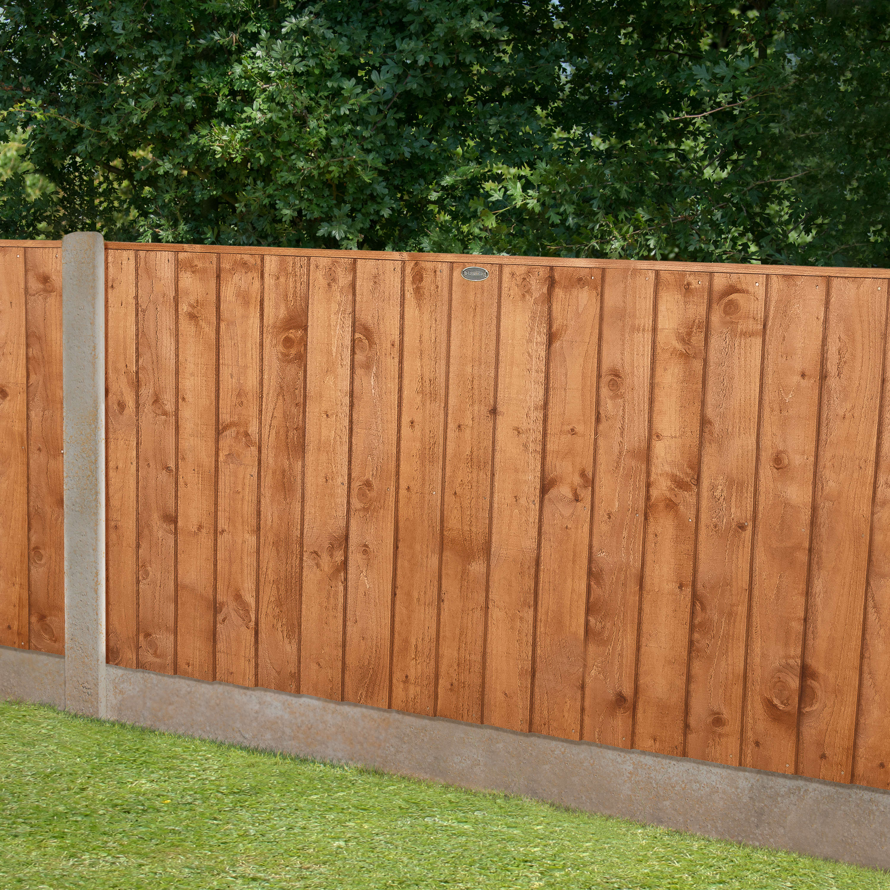Forest Garden Dip Treated Closeboard Fence Panel -