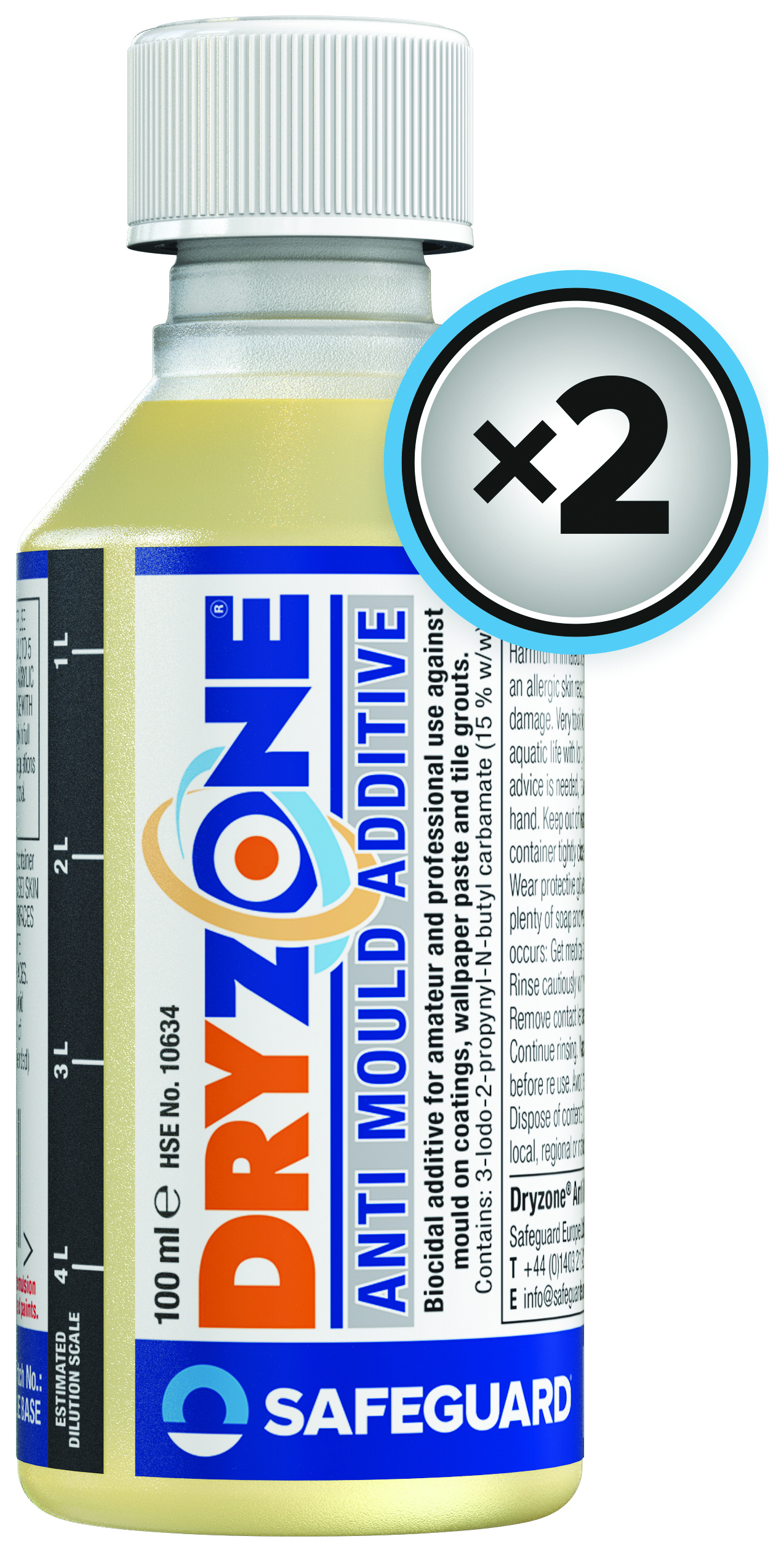 Image of Dryzone Anti-Mould Additive - 100ml - Pack of 2