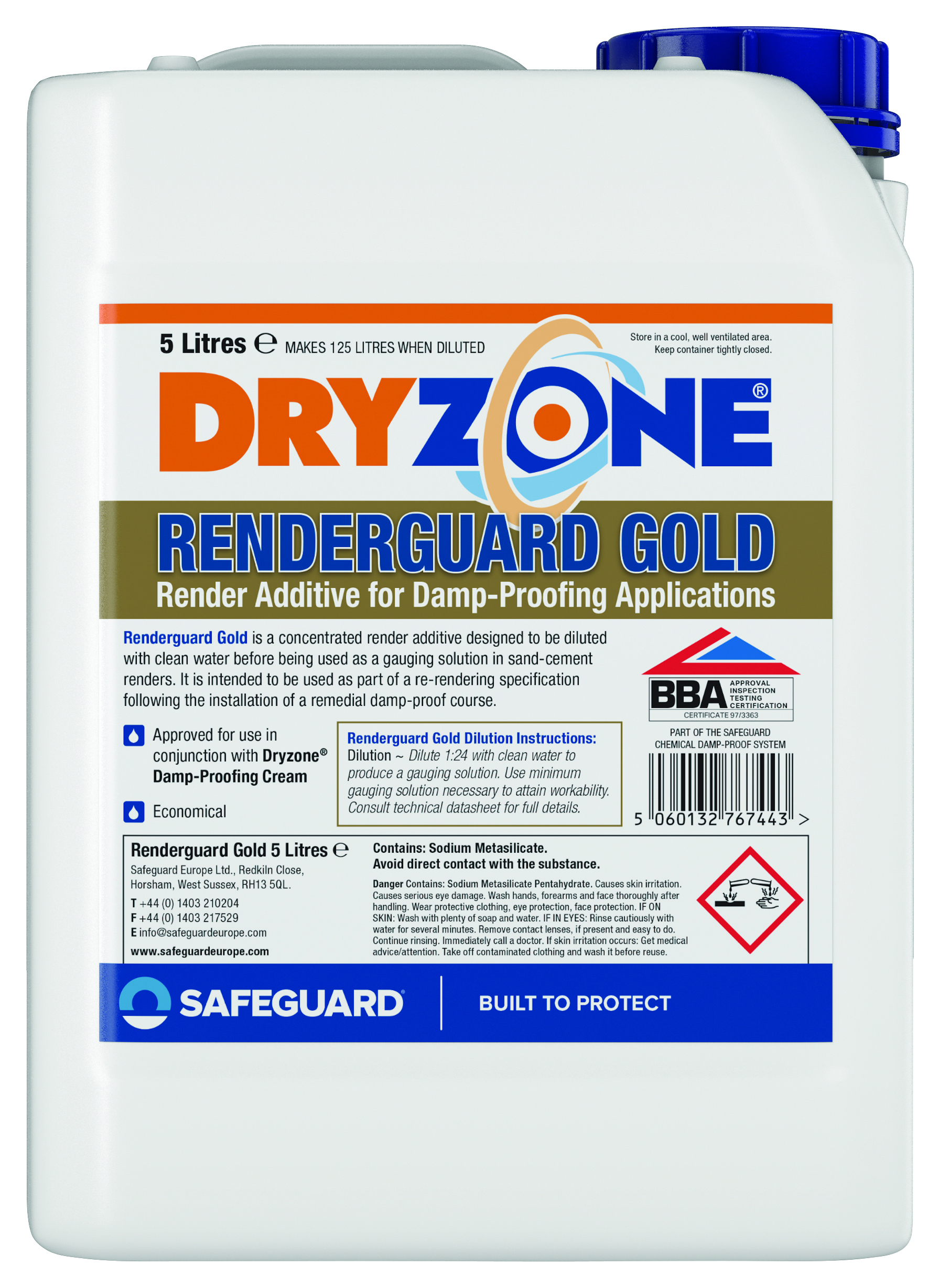 Image of Dryzone Renderguard Gold - 4L