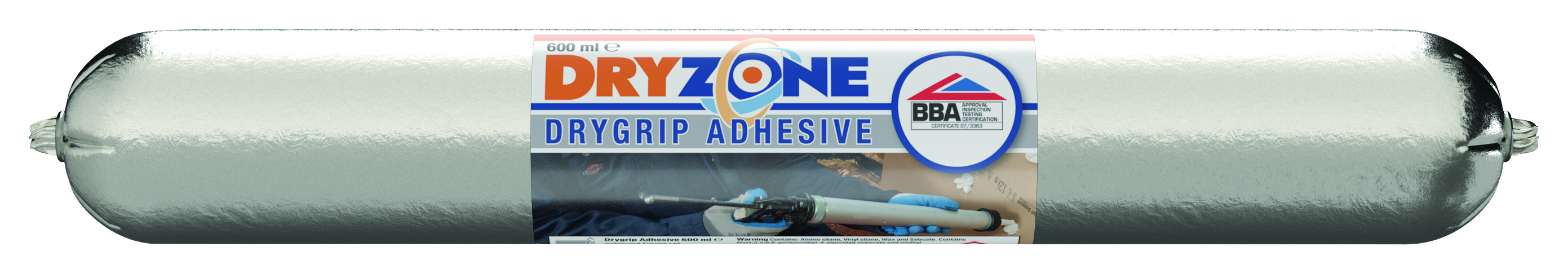 Image of Dryzone Drygrip White Adhesive - 600ml