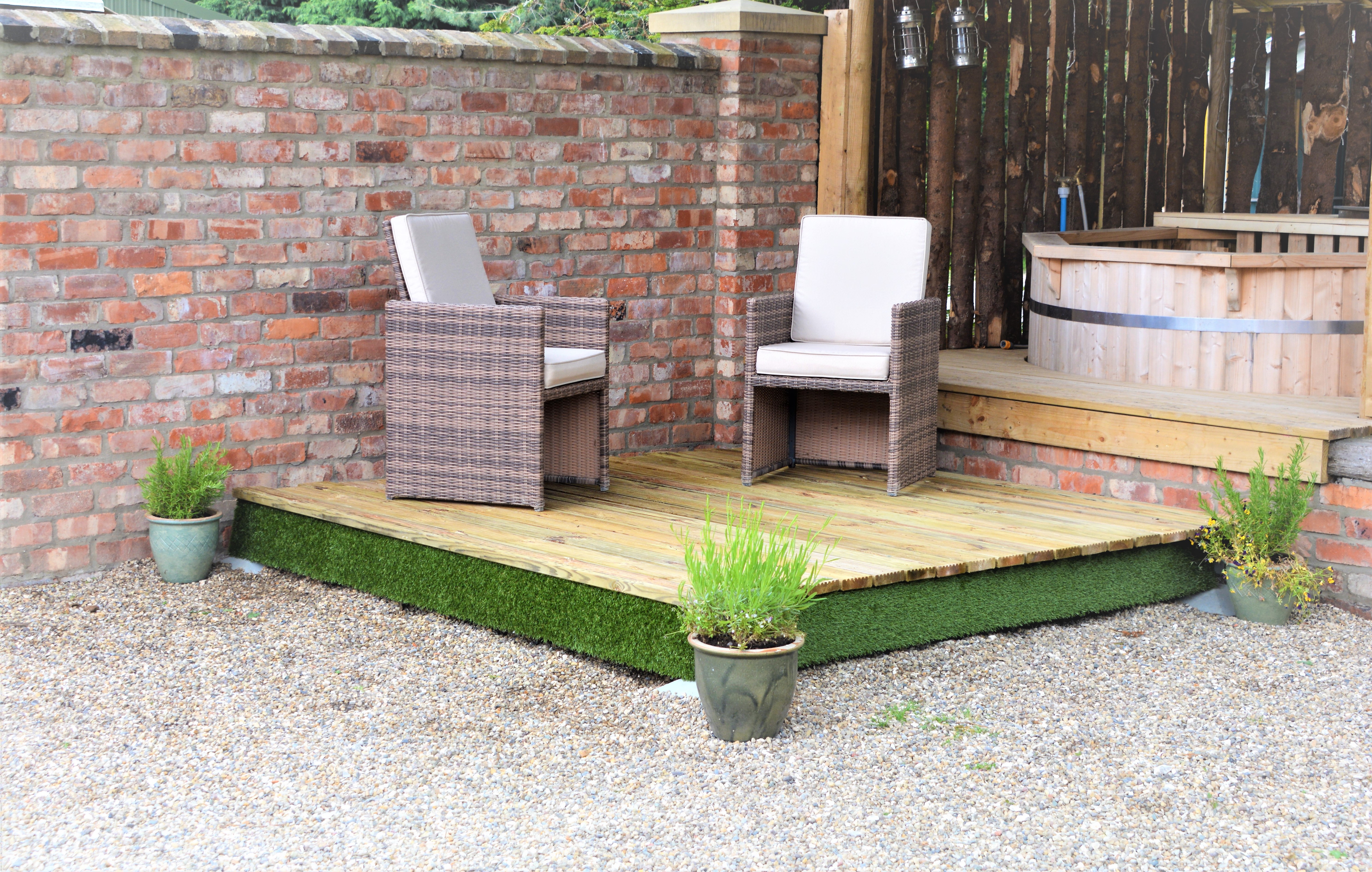 Image of Swift Deck Self-Assembly Garden Decking Kit With Adjustable Foundations - 4.75 x 4.7m