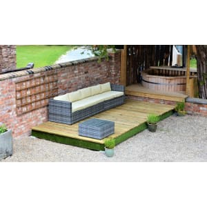Swift Deck Self-Assembly Garden Decking Kit With Adjustable Foundations - 4.75 x 7.0m