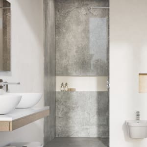 Corlea PVC Grey Concrete Single Shower Panel - 2400 x 1000mm