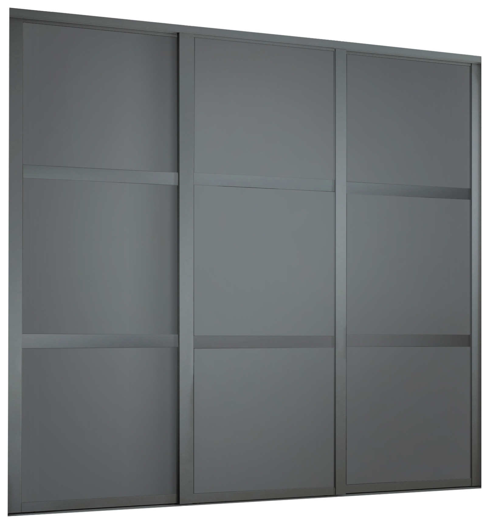 Spacepro Shaker 3 Wardrobe Door Kit Graphite Framed- 3x 3 Panel Shaker