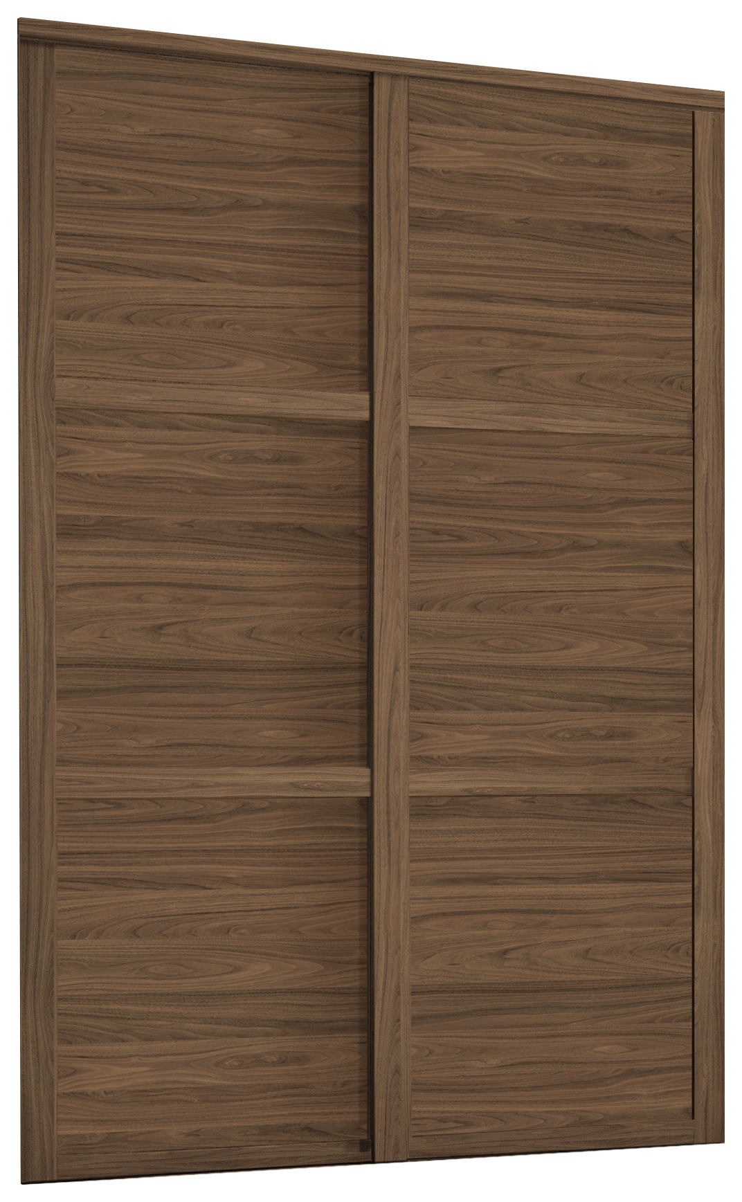 Spacepro Shaker 2 Wardrobe Door Kit Carini Walnut Framed- 2x 3 Shaker