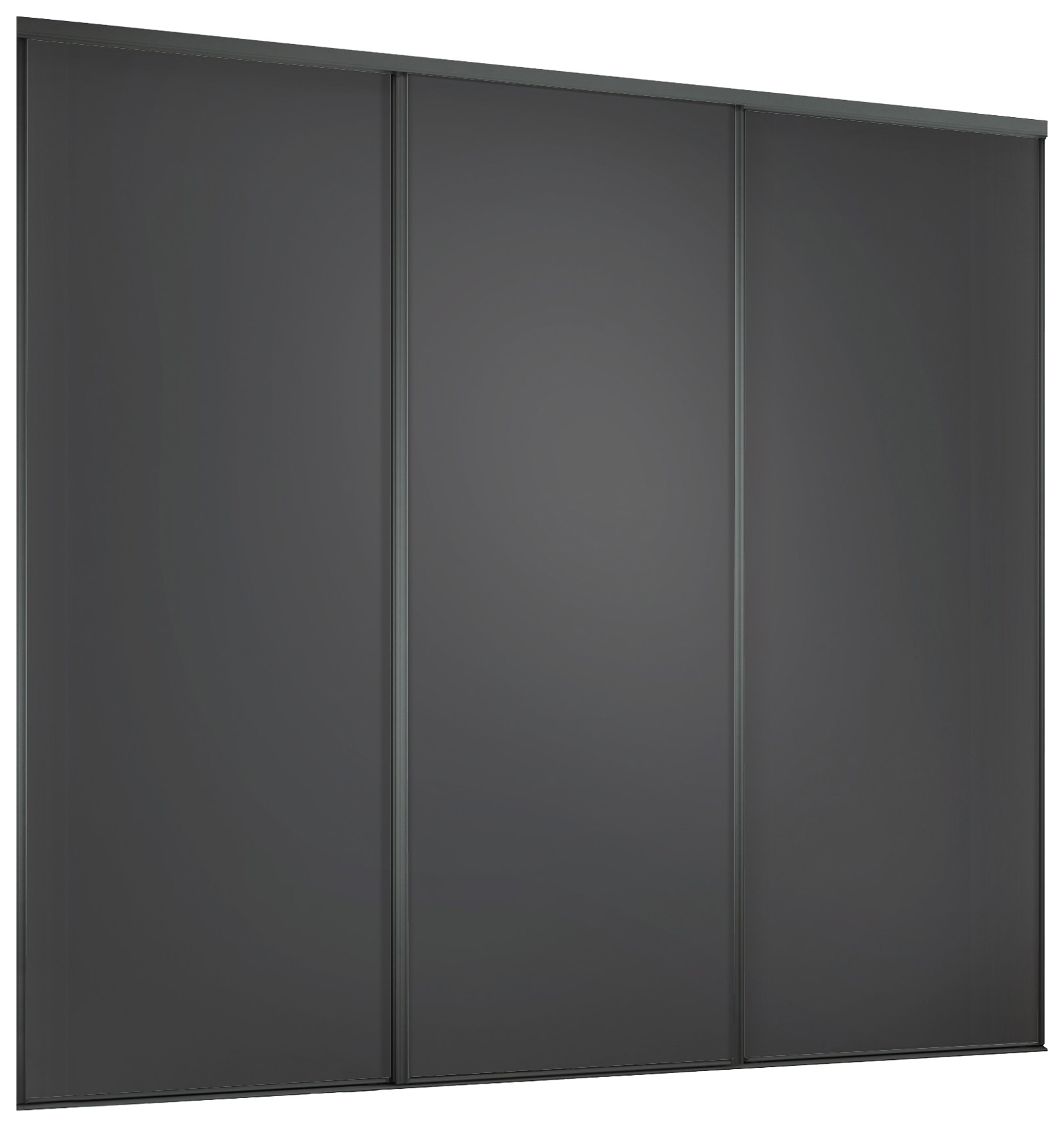 Spacepro Heritage Graphite Frame & Panel Sliding Door Kit with Colour Matched Track - 3 x 762mm