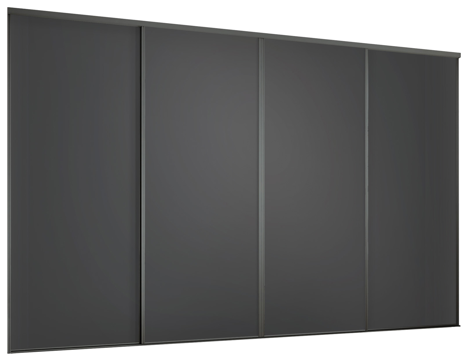 Spacepro Heritage Graphite Frame & Panel Sliding Door Kit with Colour Matched Track - 4 x 762mm