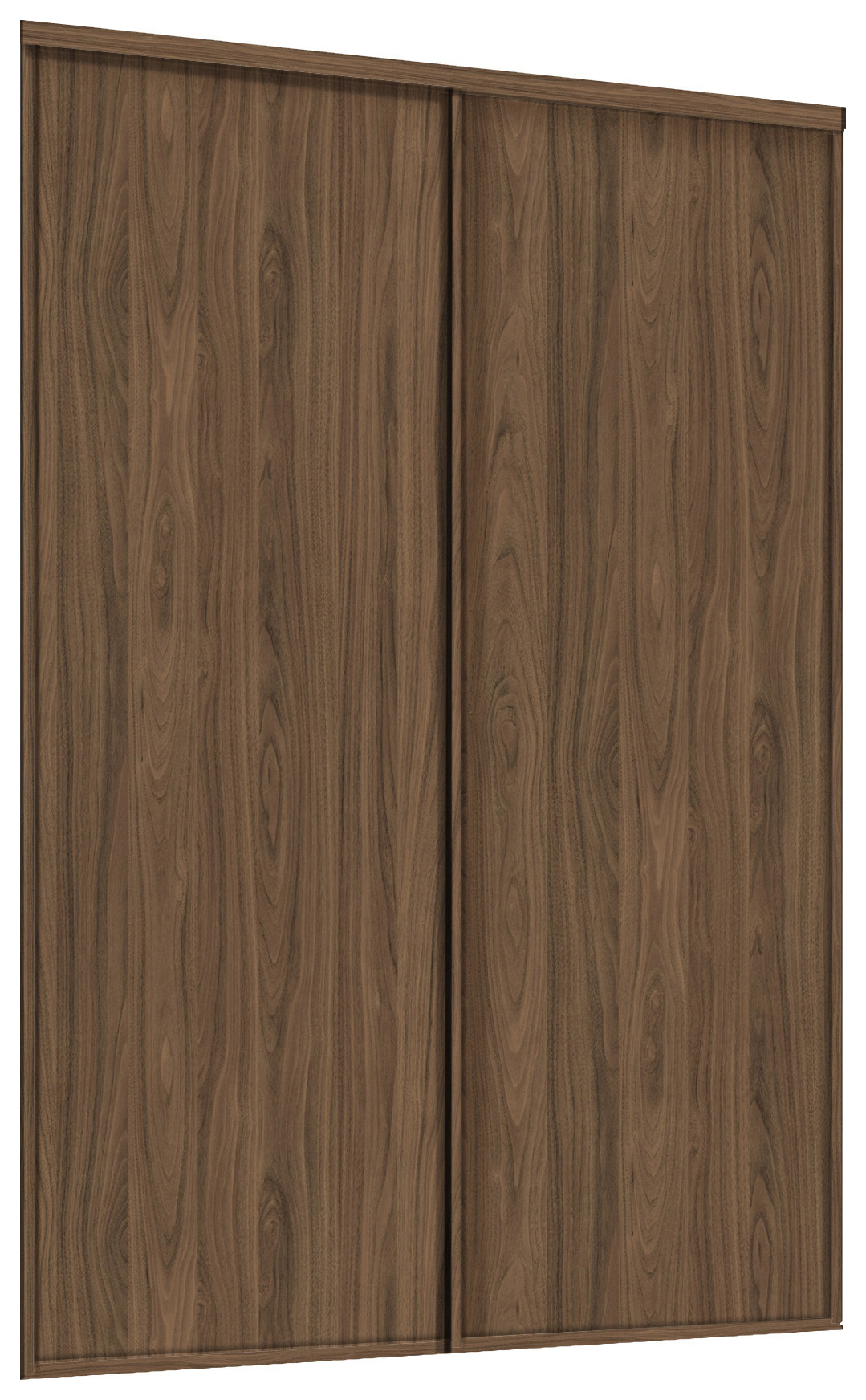 Spacepro Heritage Carini Walnut Frame & Panel Sliding Door Kit with Colour Matched Track - 2 x 762mm