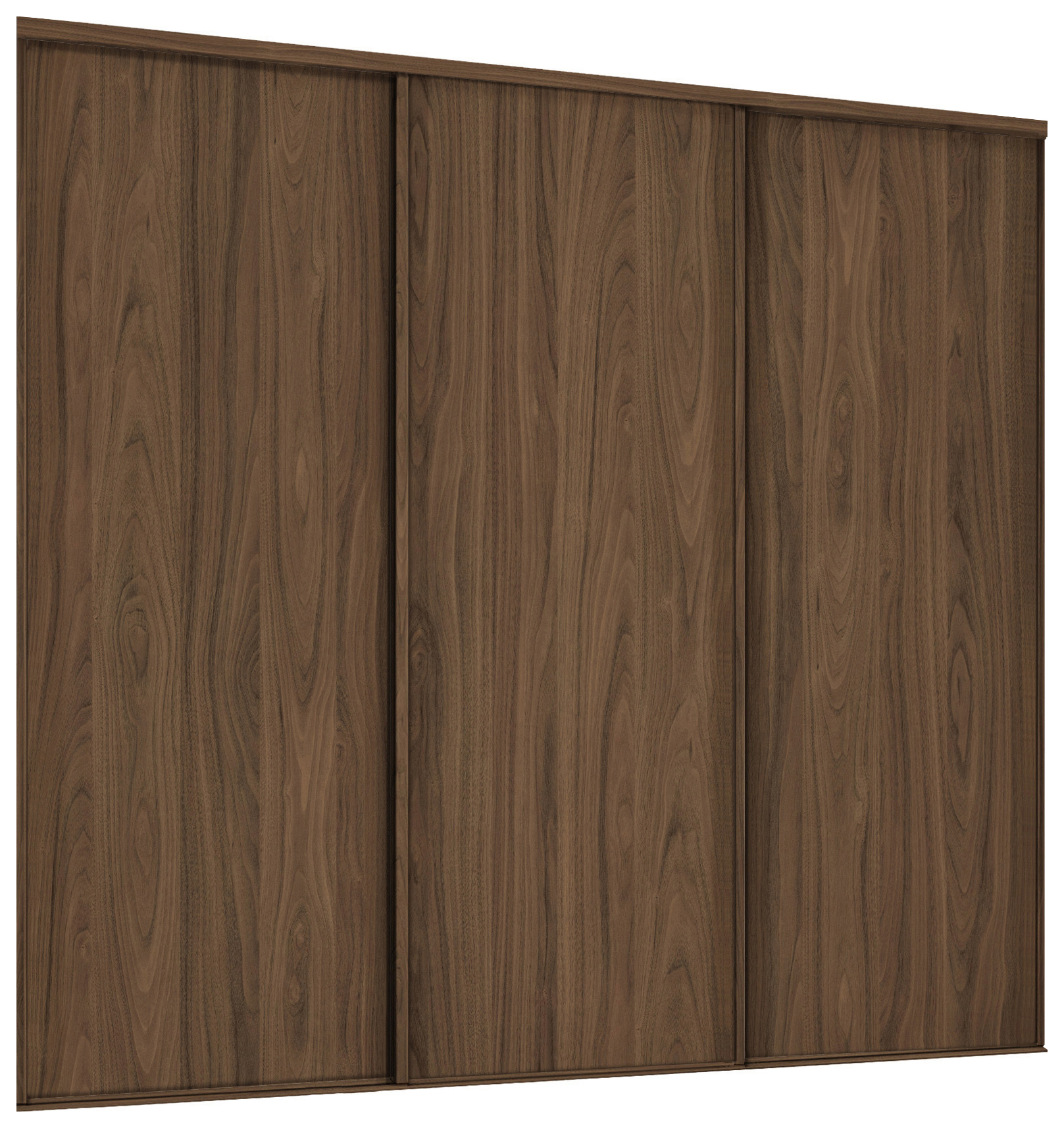 Spacepro Heritage Carini Walnut Frame & Panel Sliding Door Kit with Colour Matched Track - 3 x 762mm