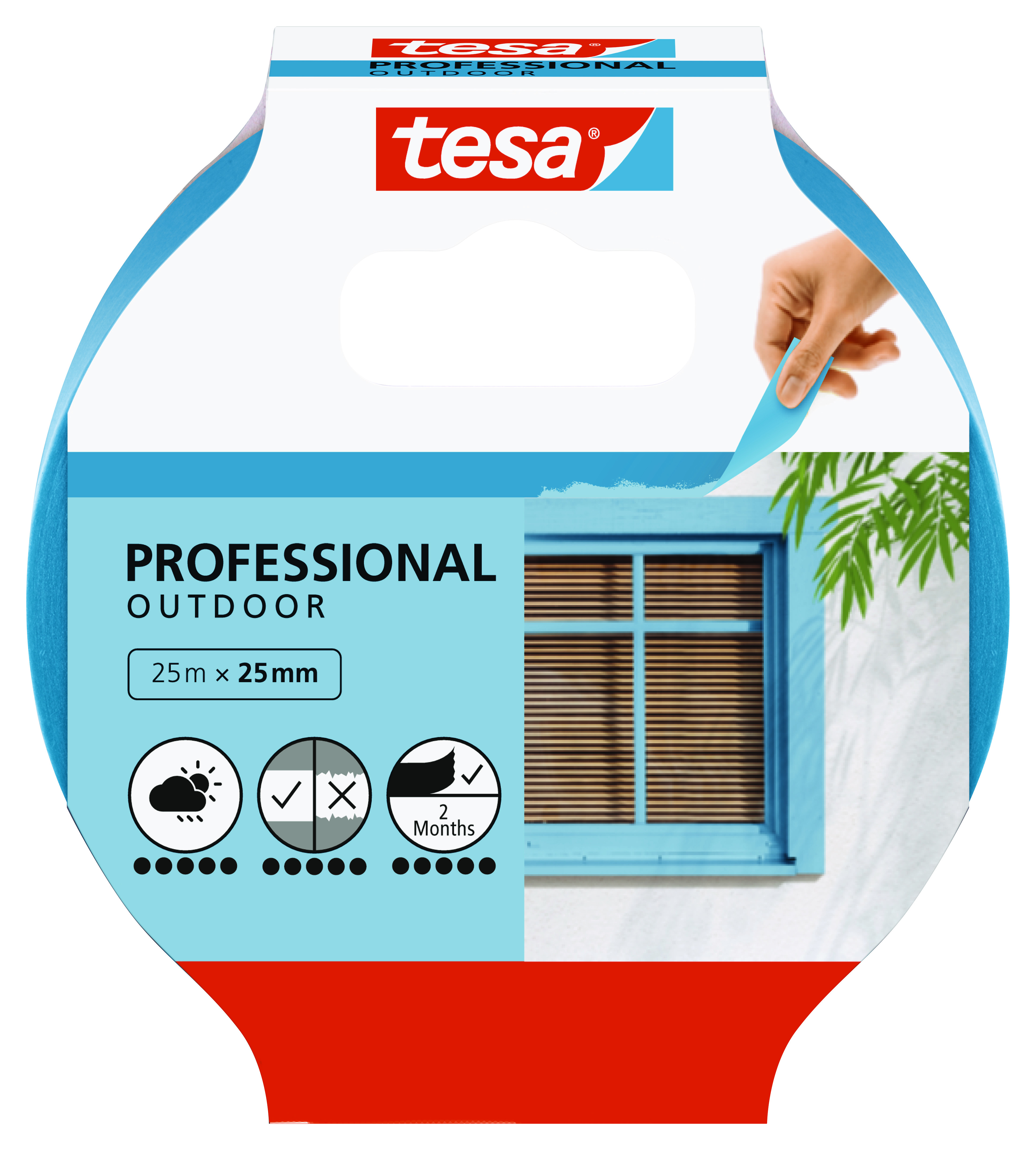 Image of Tesa Professional Outdoor Masking Tape - 25mm x 25m