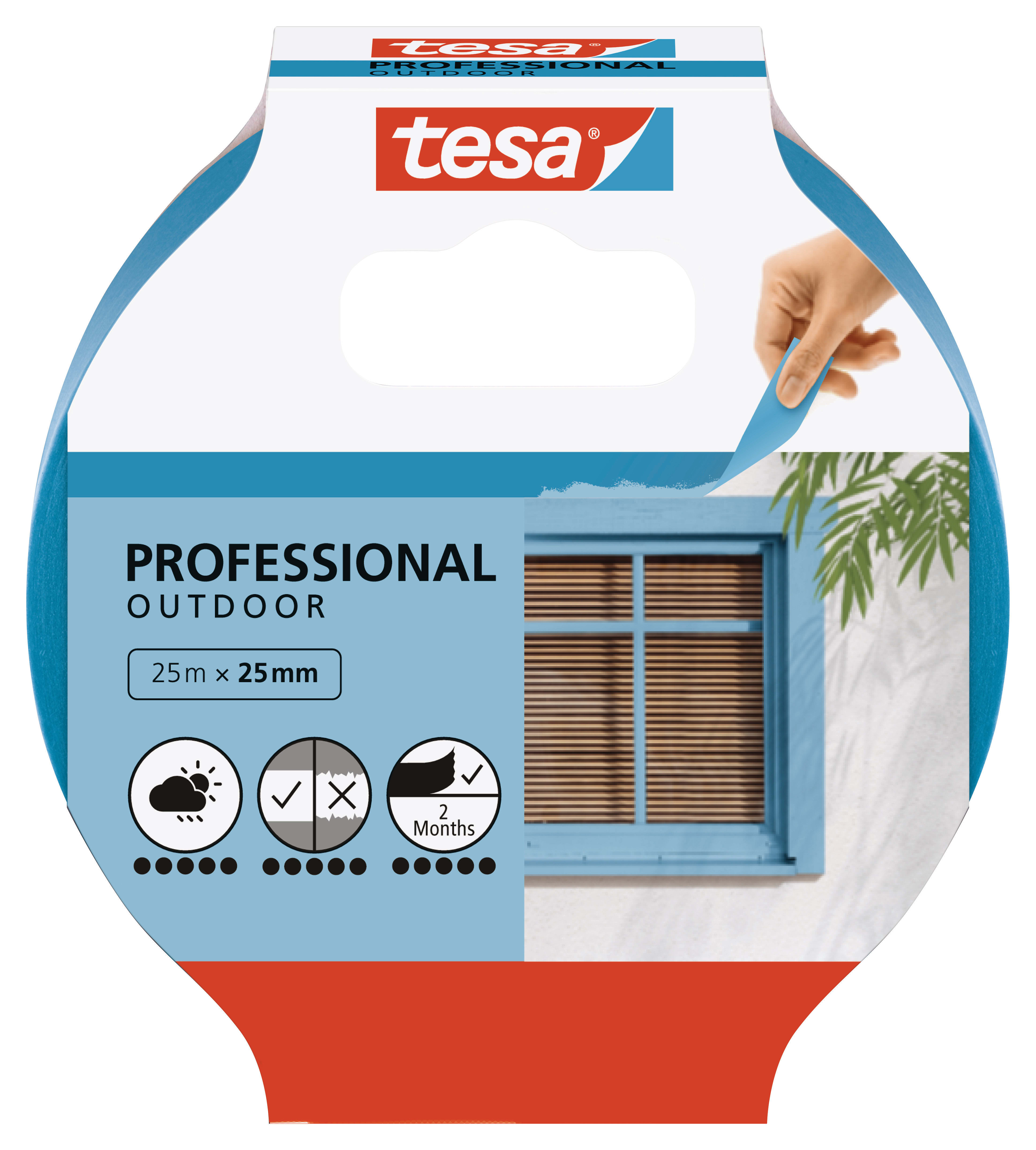 Tesa Professional Outdoor Masking Tape 25mm x 25m Wickes.co.uk