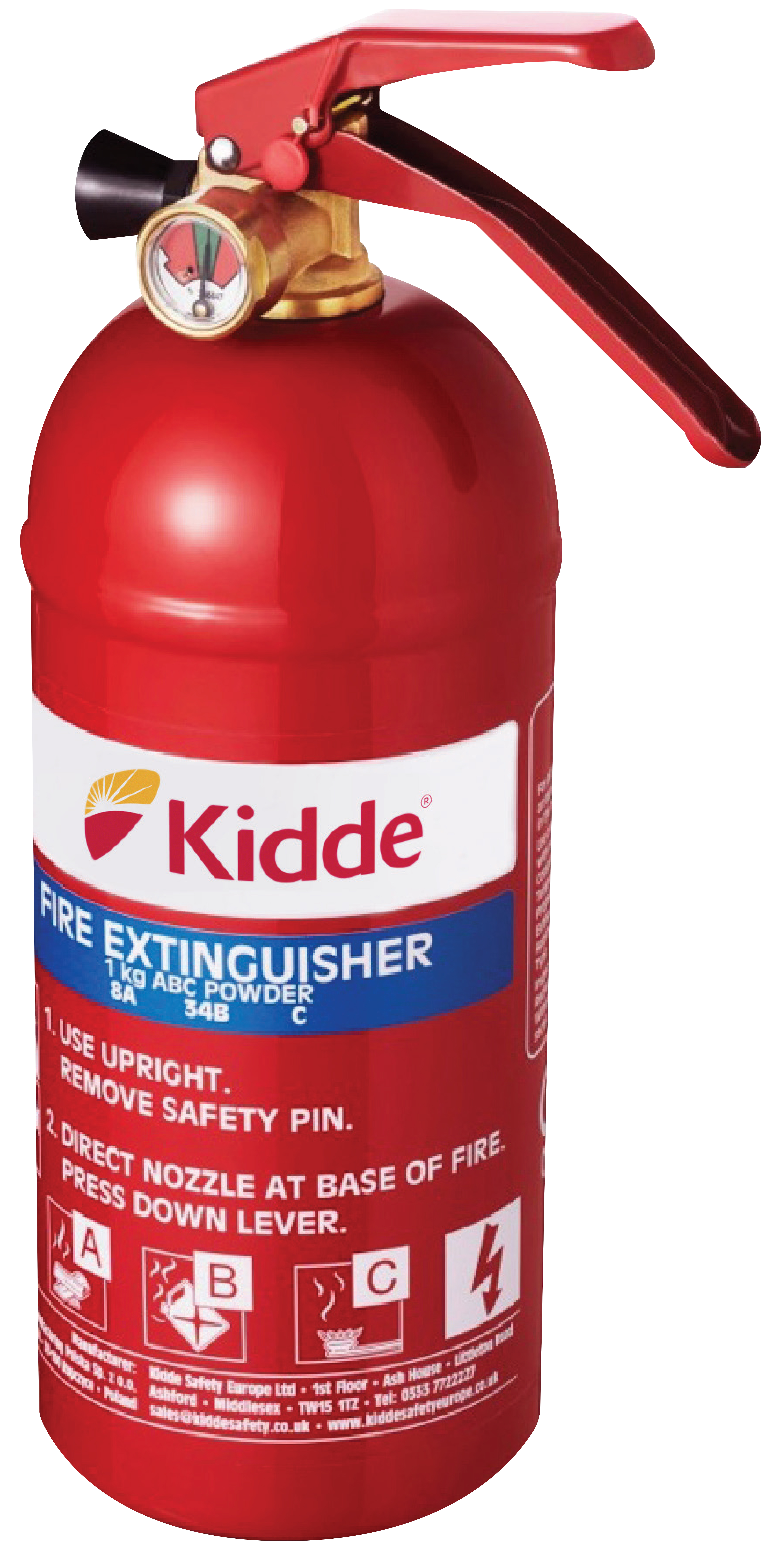 Image of Kidde Multi-Purpose Fire Extinguisher - 1kg
