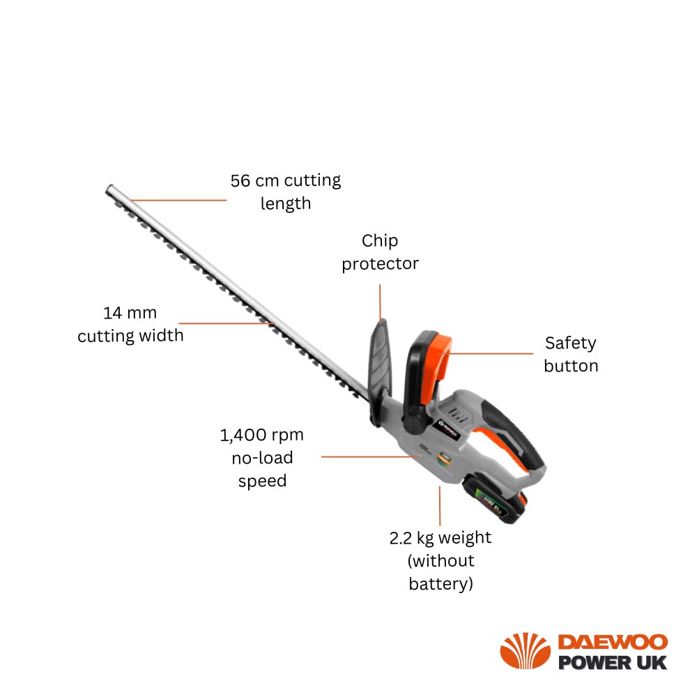 Image of Daewoo Cordless 18V Hedge Trimmer - Bare