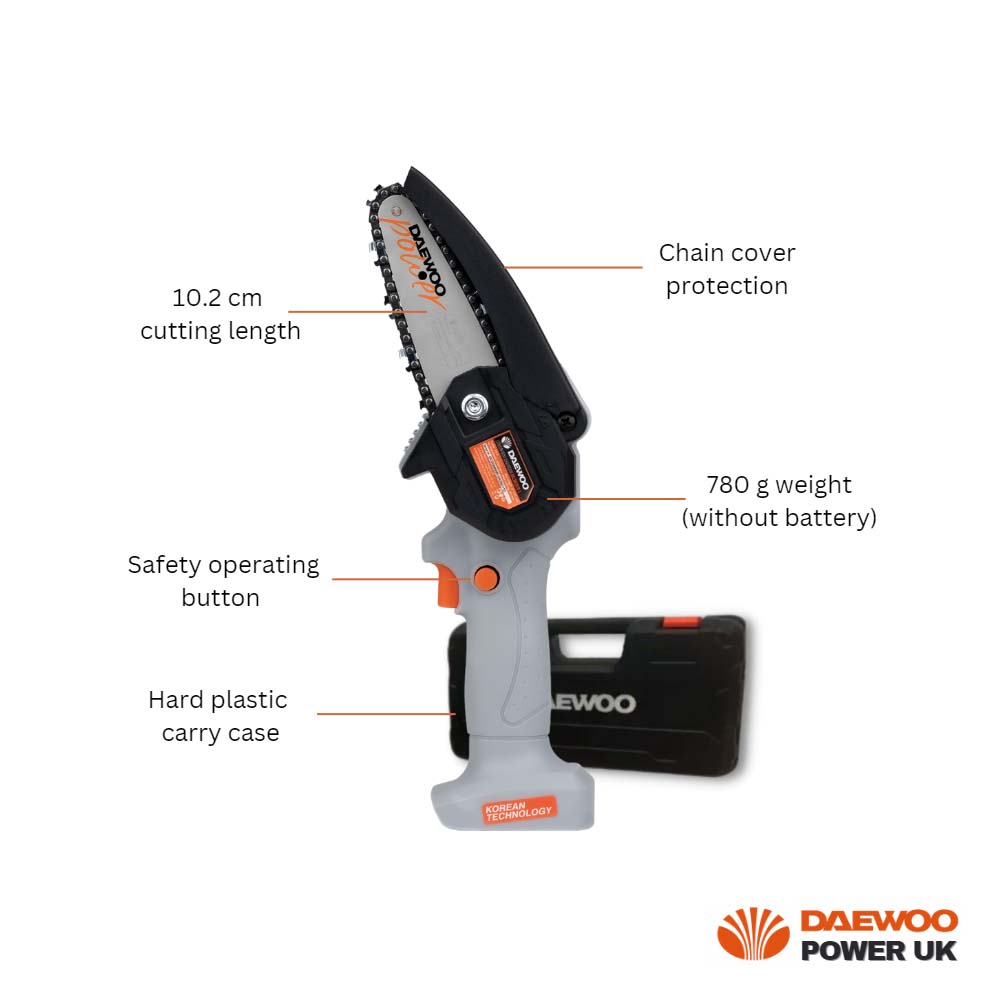Image of Daewoo Cordless 18V Mini Chainsaw - Bare