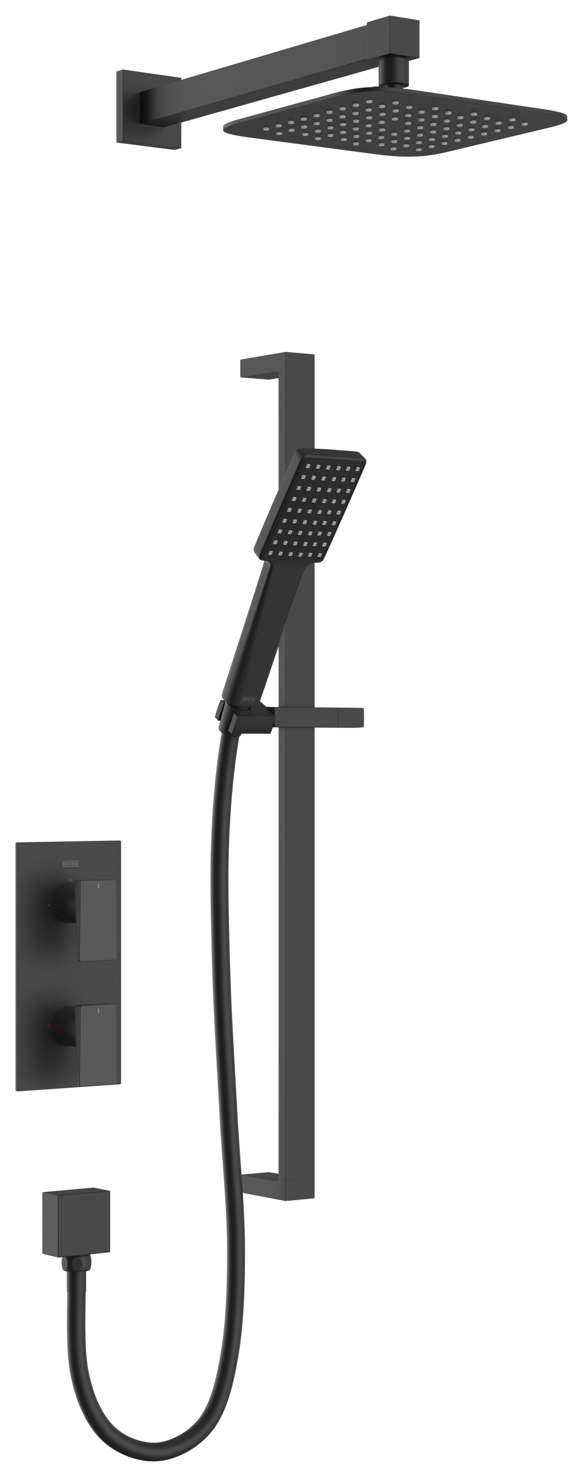 Bristan Delgado Recessed Dual Control Mixer Shower - Black