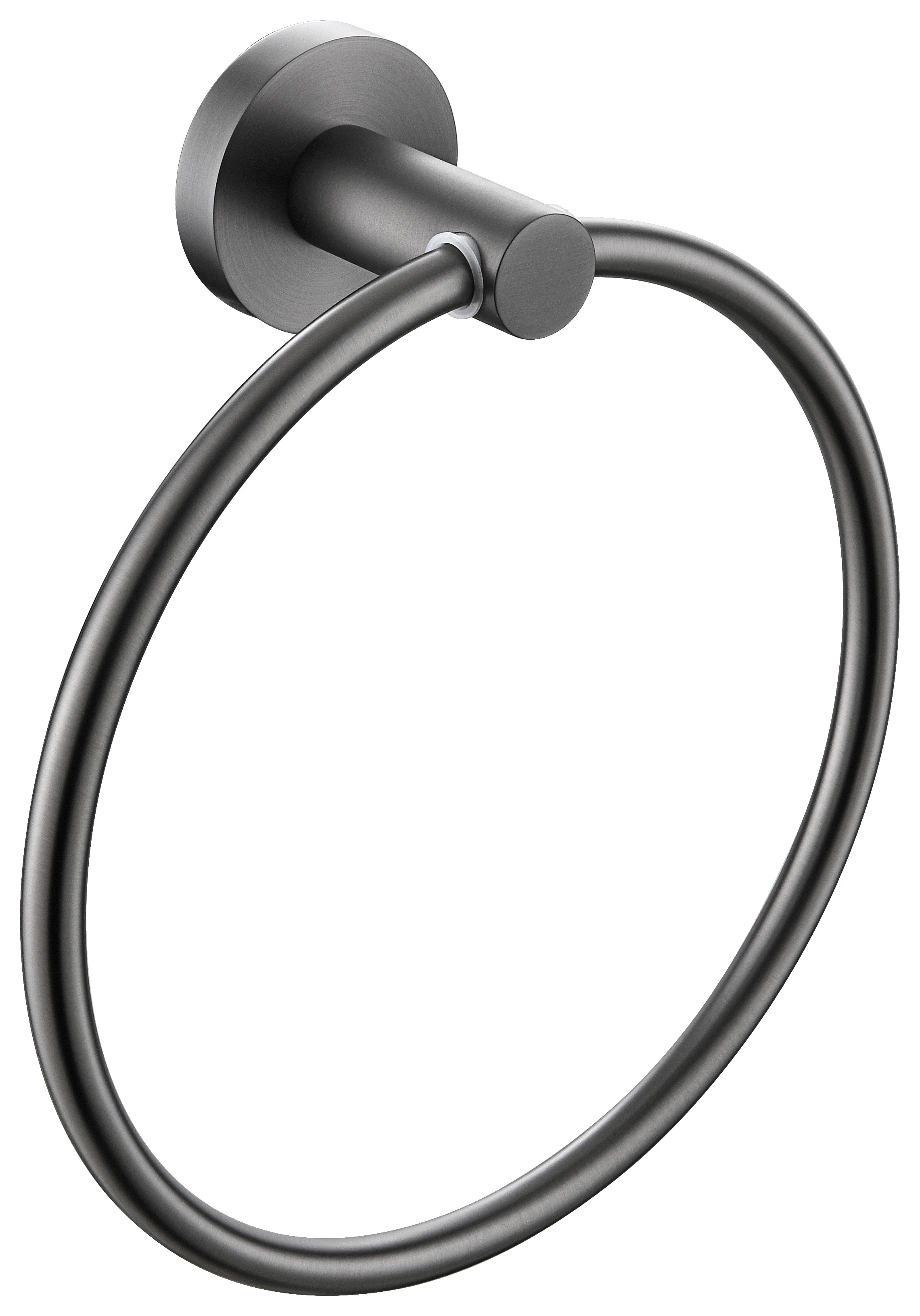 Bristan Round Towel Ring - Brushed Anthracite