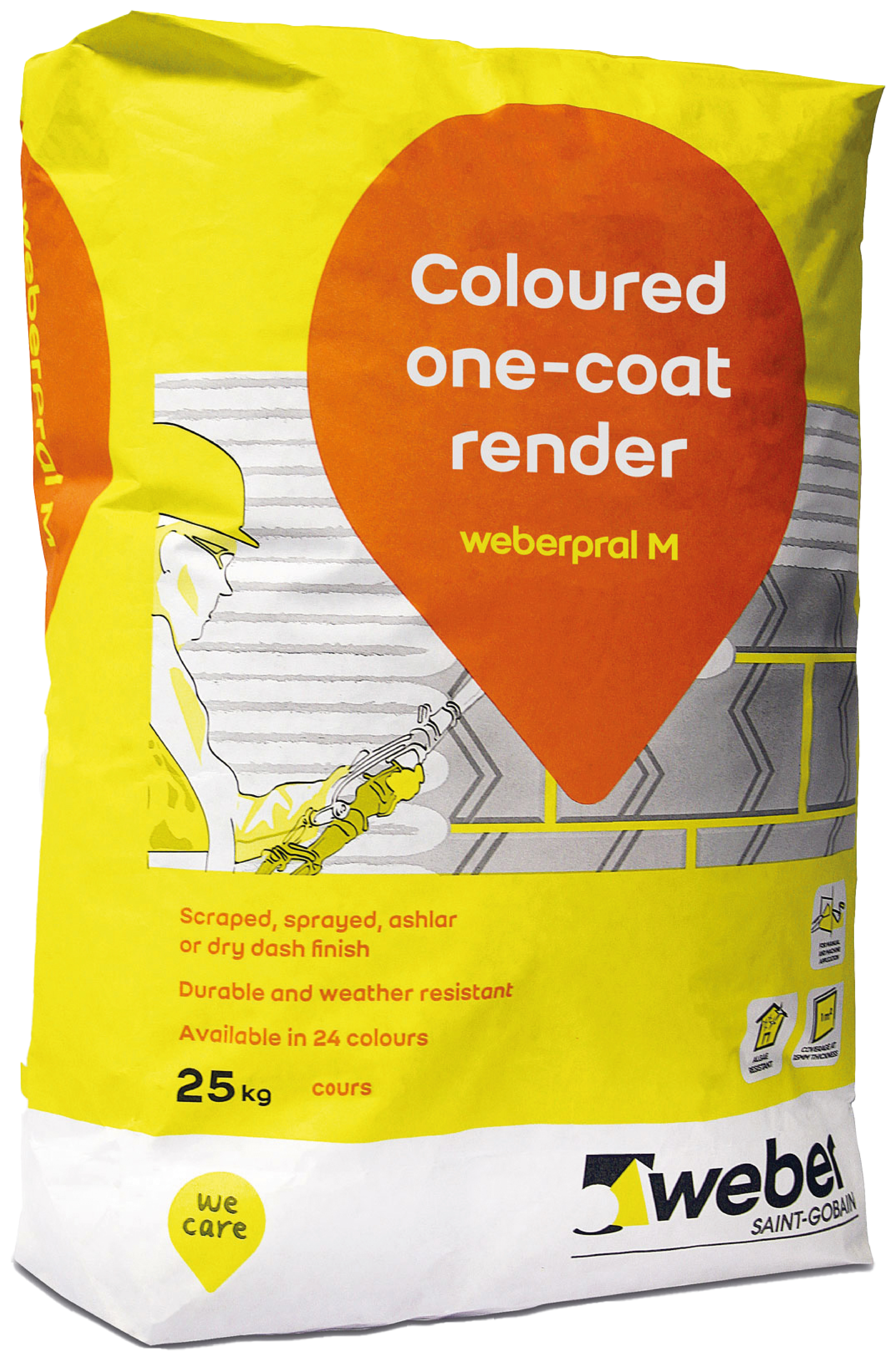 Weberpral M One Coat Render Silver Pearl - 25kg - Pack of 20