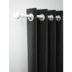 Rothley Extendable Curtain Pole Kit with Solid Orb Finials - Matt White