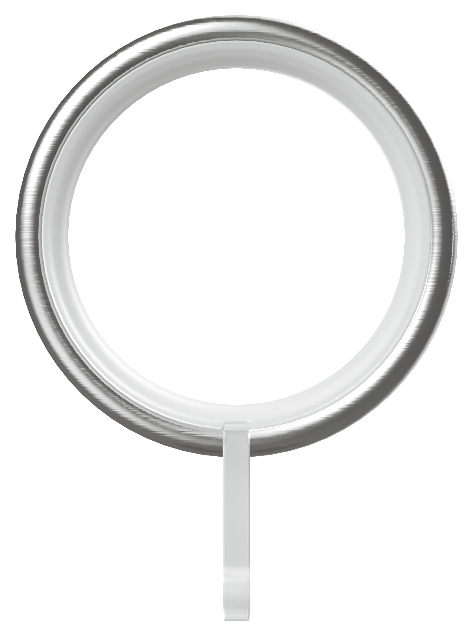 Image of Rothley Brushed Silver Curtain Rings - Box of 10