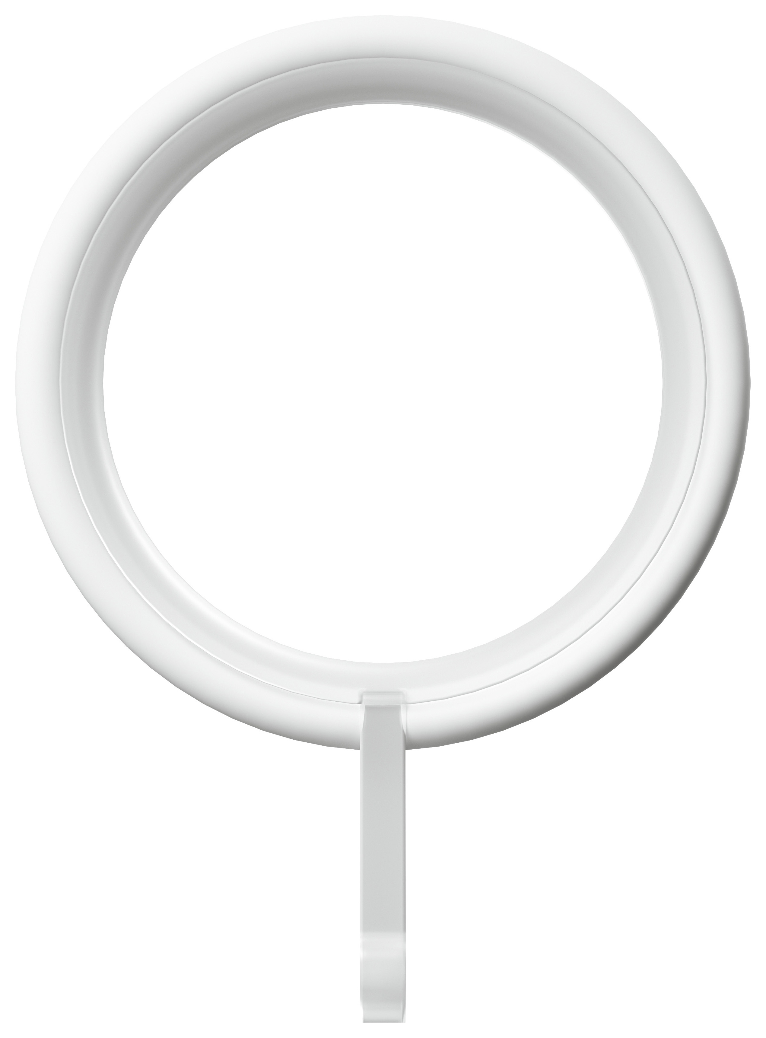 Rothley Matt White Curtain Rings - Box of 10