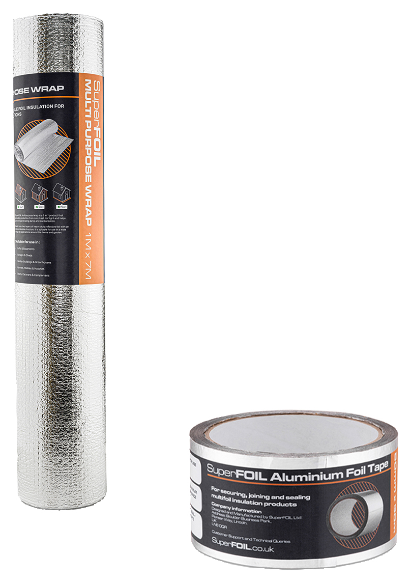 Image of SuperFOIL Multipurpose Insulation 1m x 7m and Foil Tape Set