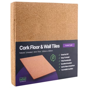 Image of Treefloor Plain Cork Tiles - Pack of 9