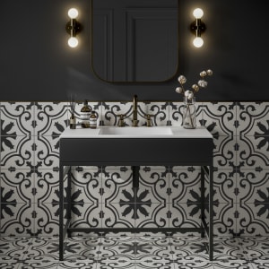 Wickes Boutique Belloli Patterned Matt Ceramic Wall & Floor Tile - 250 x 250mm - Pack of 16