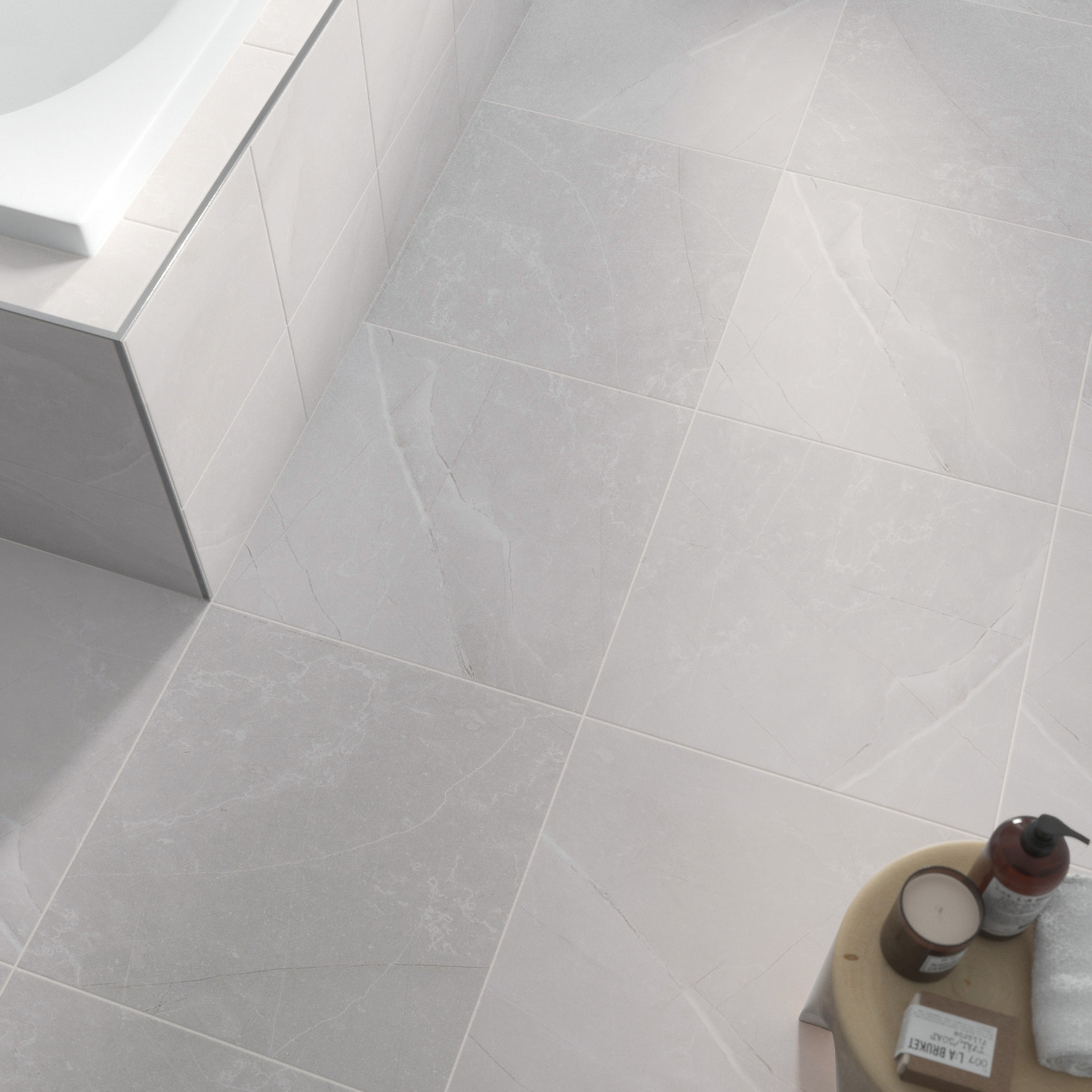 Wickes Boutique Porto Ivory Matt Porcelain Wall & Floor Tile - 600 x 600mm