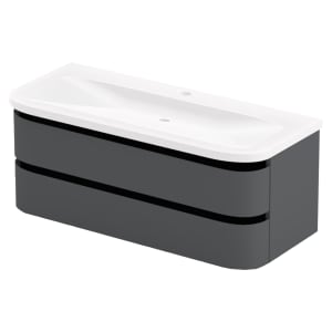 Duarti by Calypso Berrington Polished Anthracite Vanity with Whitley Basin - 1000mm