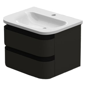 Duarti by Calypso Berrington Polished Anthracite Vanity with Whitley Basin - 600mm