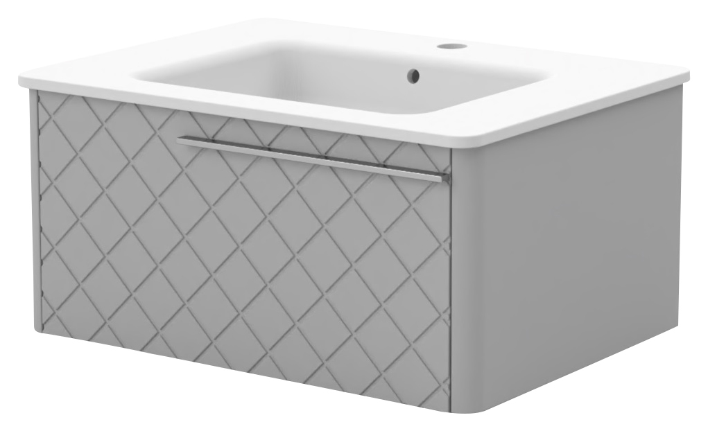 Image of Duarti by Calypso Brampton Light Slate Vanity with Oxley Basin - 710mm