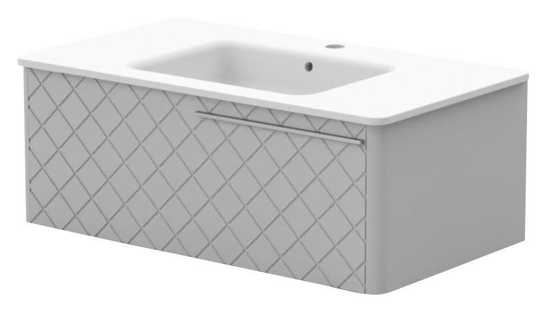 Image of Duarti by Calypso Brampton Light Slate Vanity with Oxley Basin - 910mm