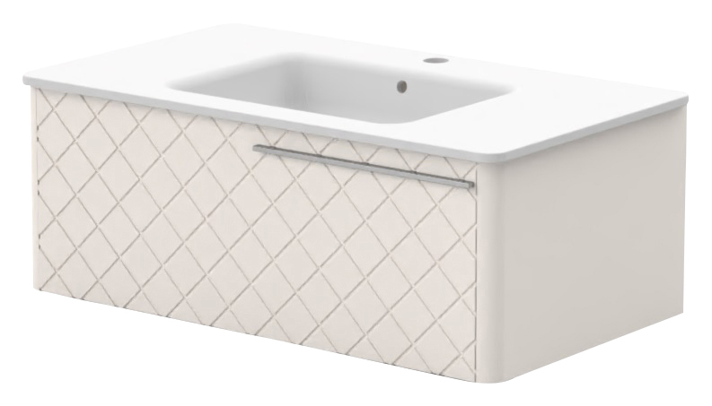 Image of Duarti by Calypso Brampton Soft Sand Vanity with Oxley Basin - 910mm