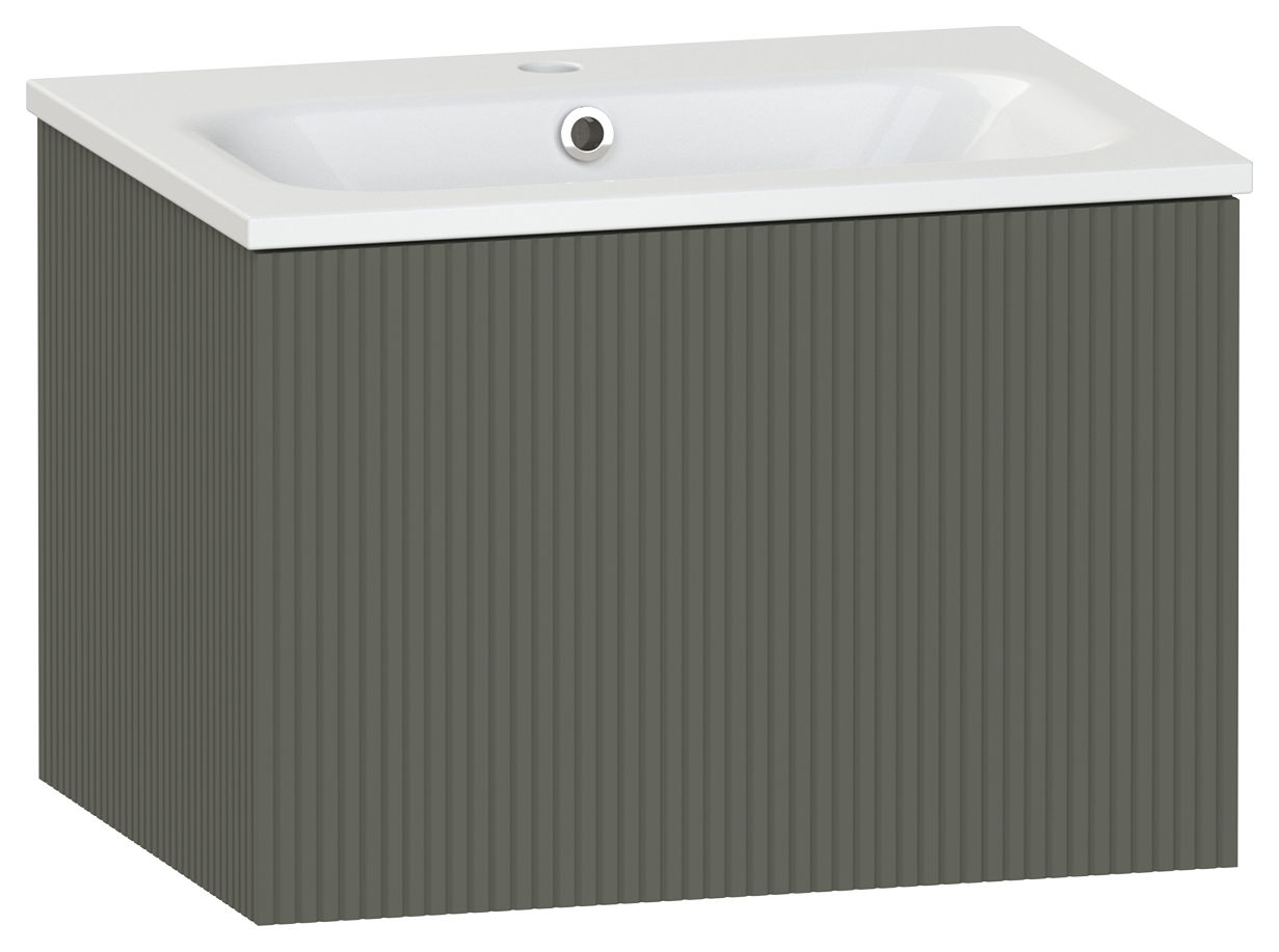 Duarti by Calypso Burford Ash Grey Vanity with Elsdon Basin - 600mm