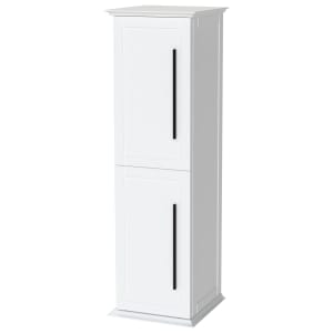 Duarti by Calypso Kentchurch Glacier White Wall Hung Tower with Black Handles - 340mm