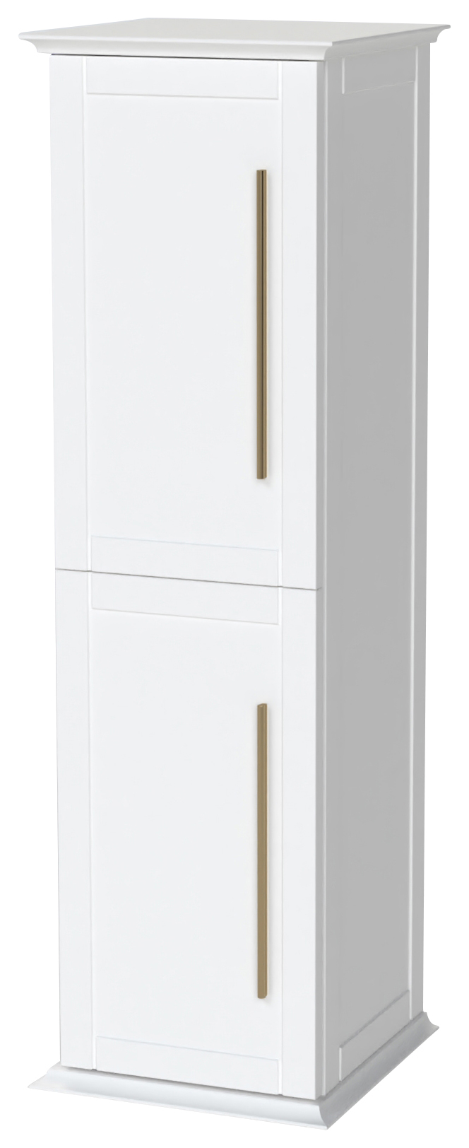 Duarti by Calypso Kentchurch Glacier White Wall Hung Tower with Brass Handles - 340mm