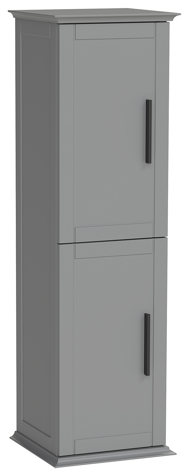 Duarti by Calypso Kentchurch Strata Grey Wall Hung Tower with Black Handles - 340mm