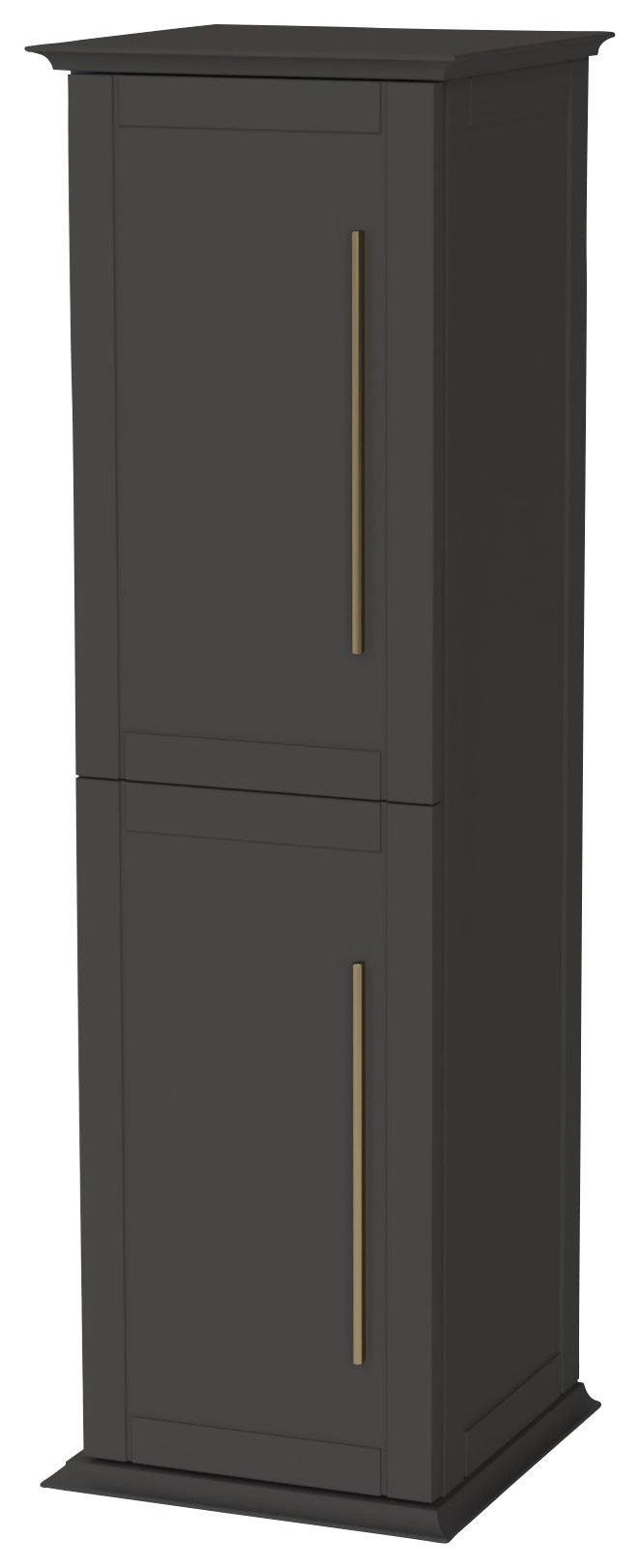 Duarti by Calypso Kentchurch Strata Grey Wall Hung Tower with Brass Handles - 340mm
