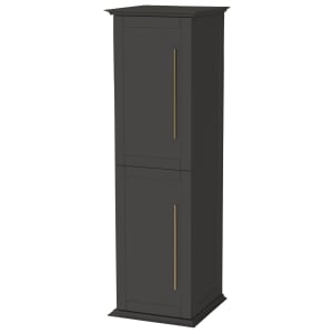 Duarti by Calypso Kentchurch Strata Grey Wall Hung Tower with Brass Handles - 340mm